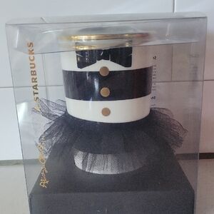 Alice & Olivia 2013 Starbucks Black White Gold Tuxedo & Tutu Mug By S. Bendet
